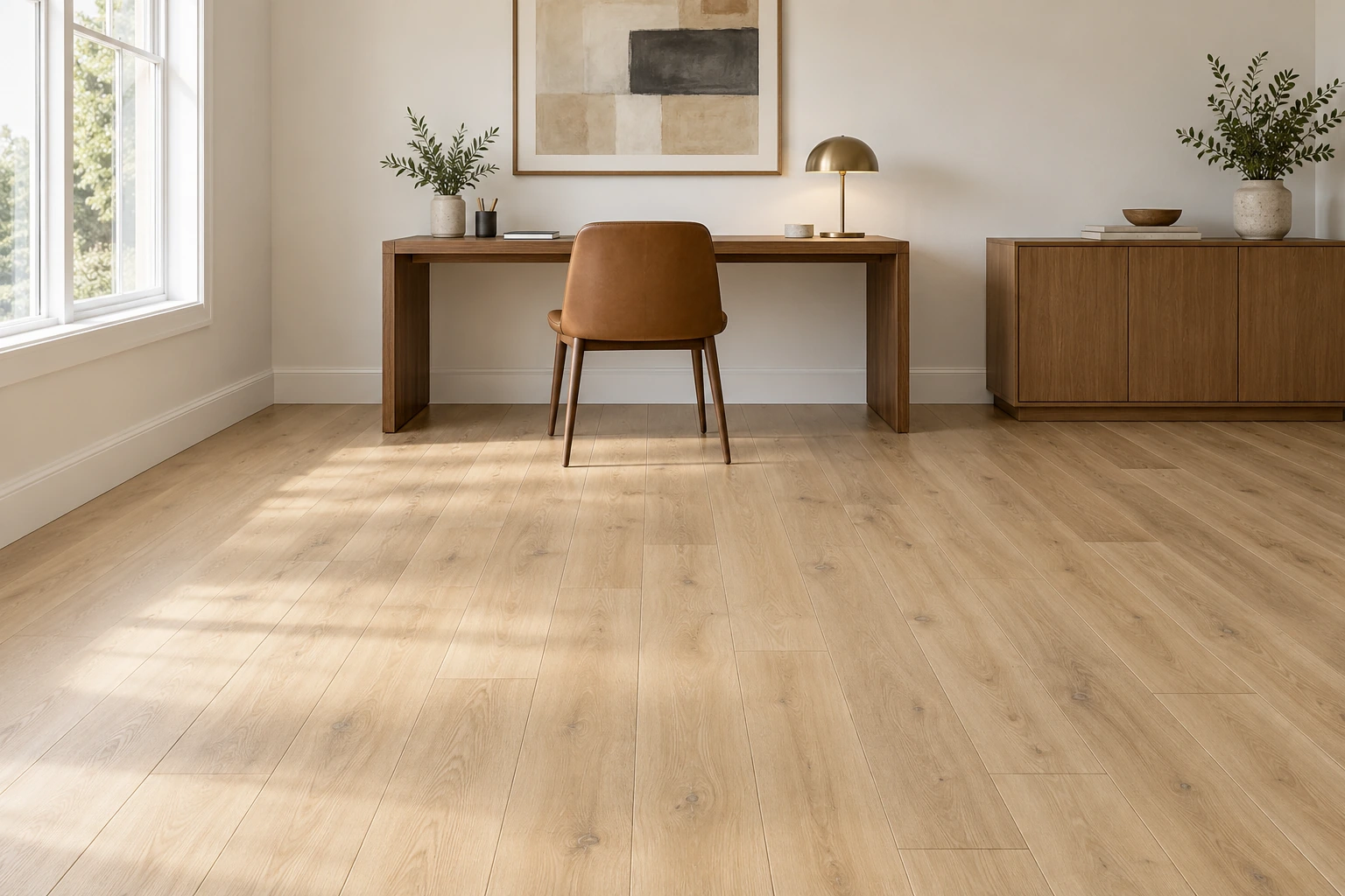 Laminate flooring in home office
